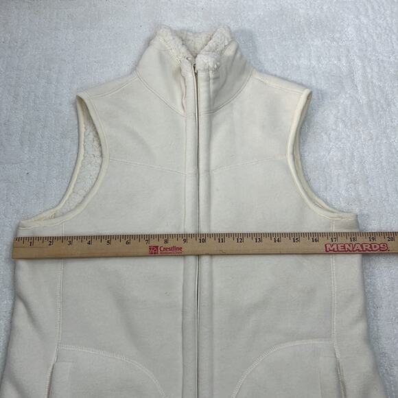 Weatherproof ivory fleece reversible zip up sleeveless vest with pockets small - Picture 7 of 7